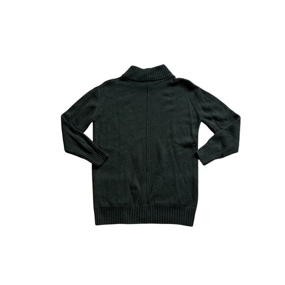 Cashmere Project Forest Green Pocket Mock Neck Sweater - Picture 6 of 7